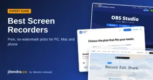 Best screen recorders: free, no-watermark screen recording tools compared (jitendra.co)