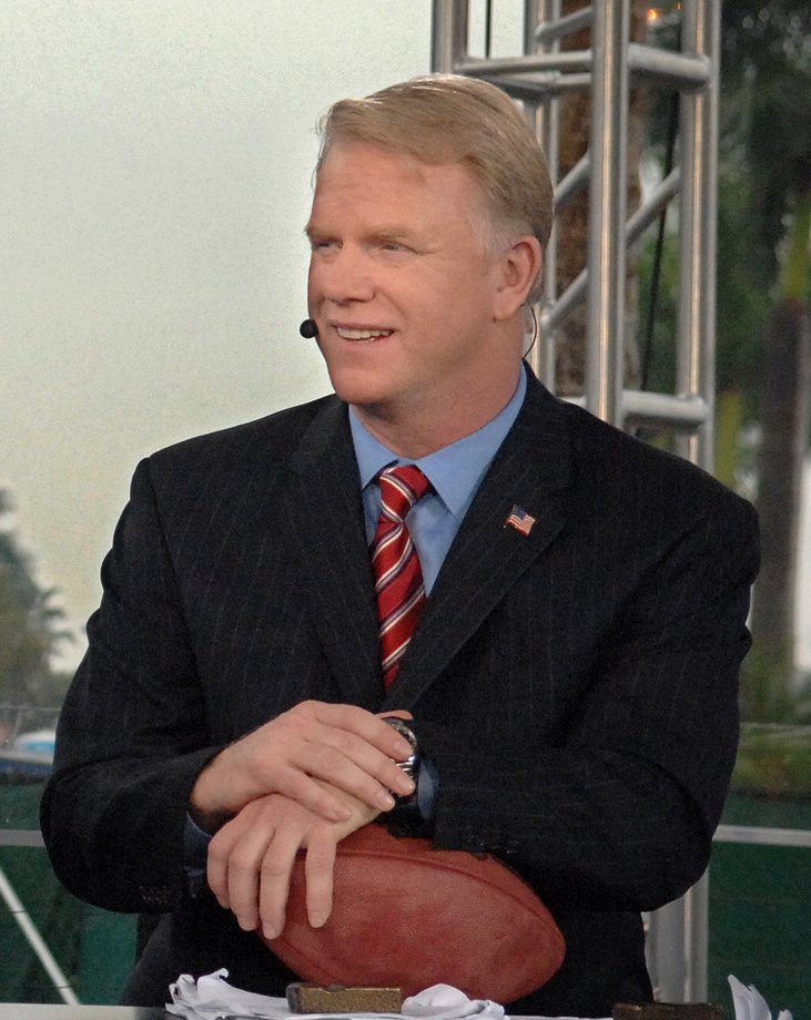 Boomer Esiason on The NFL Today set at Super Bowl XLI, part of the TV career behind Boomer Esiason net worth