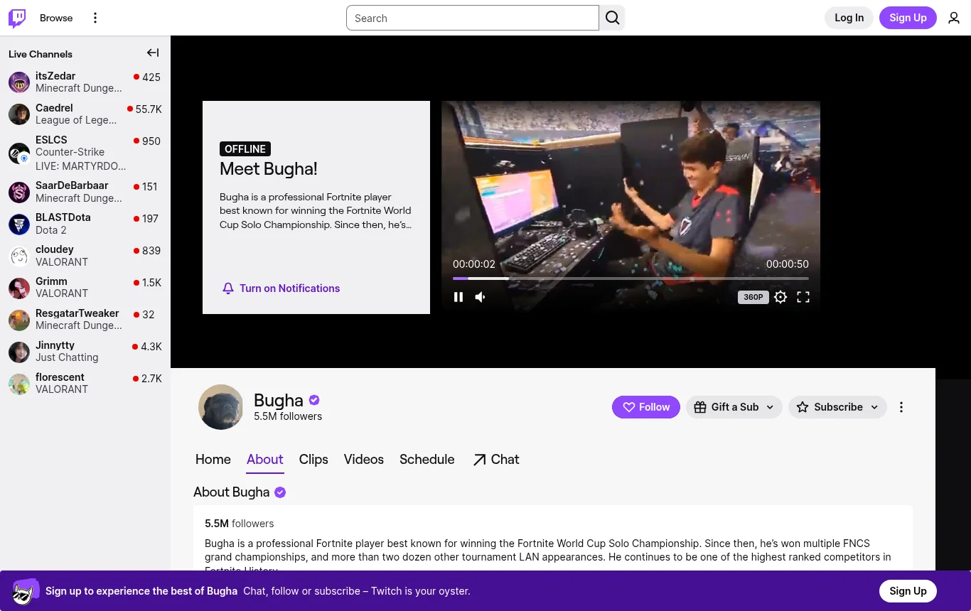 Bugha Net Worth - official Twitch channel Bugha Net Worth - official Twitch channel