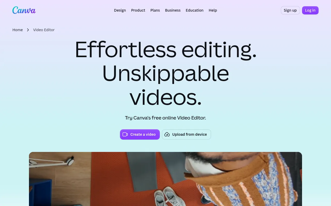 Canva free online video editor official page