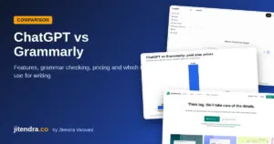 ChatGPT vs Grammarly featured image by jitendra.co