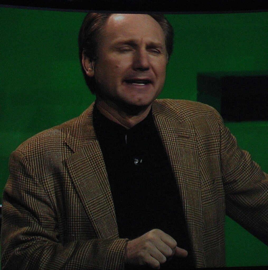 Dan Brown at a Sony Reader ebook launch event during the Da Vinci Code boom that built Dan Brown net worth