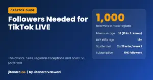 Followers needed for TikTok LIVE featured image by jitendra.co