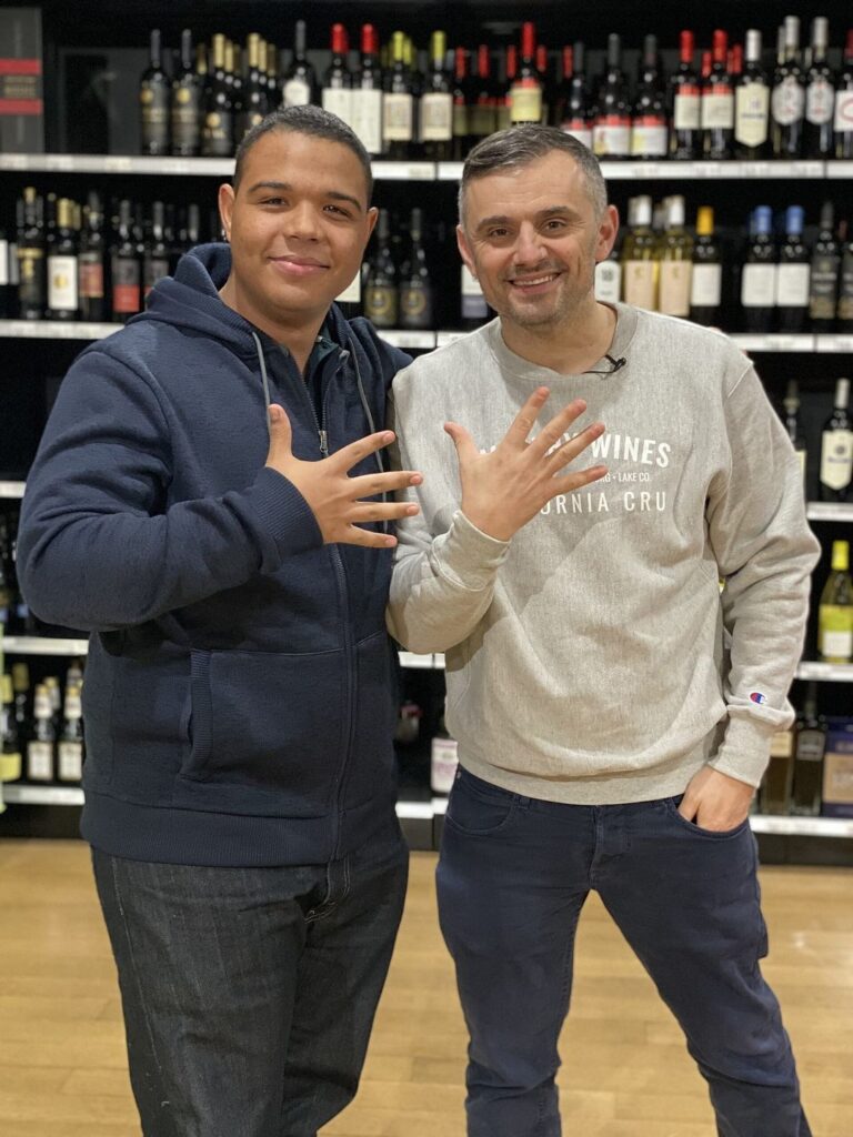 Gary Vaynerchuk inside the Wine Library store, the family business behind Gary Vaynerchuk net worth