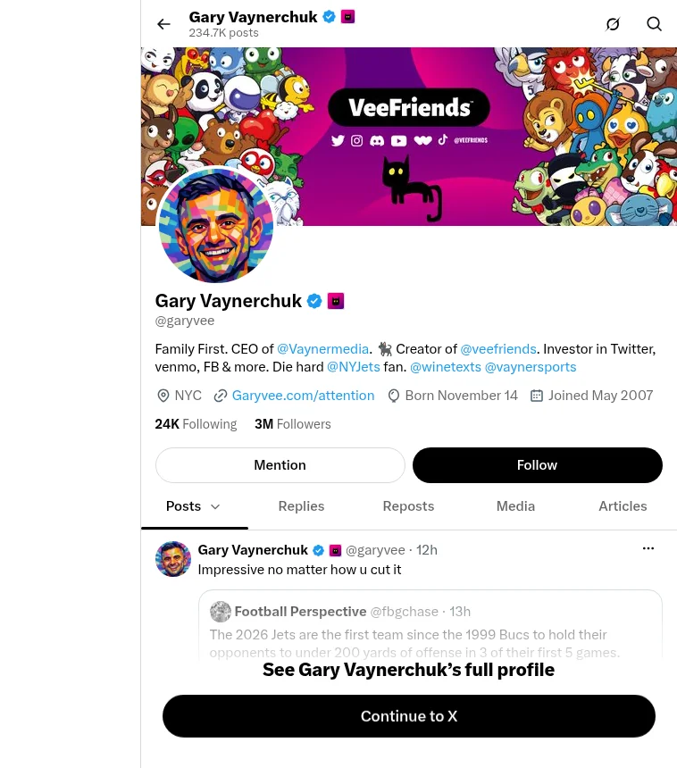 Gary Vaynerchuk Net Worth - official X profile Gary Vaynerchuk Net Worth - official X profile