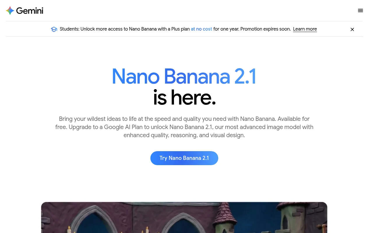 Gemini Nano Banana image generation and editing page