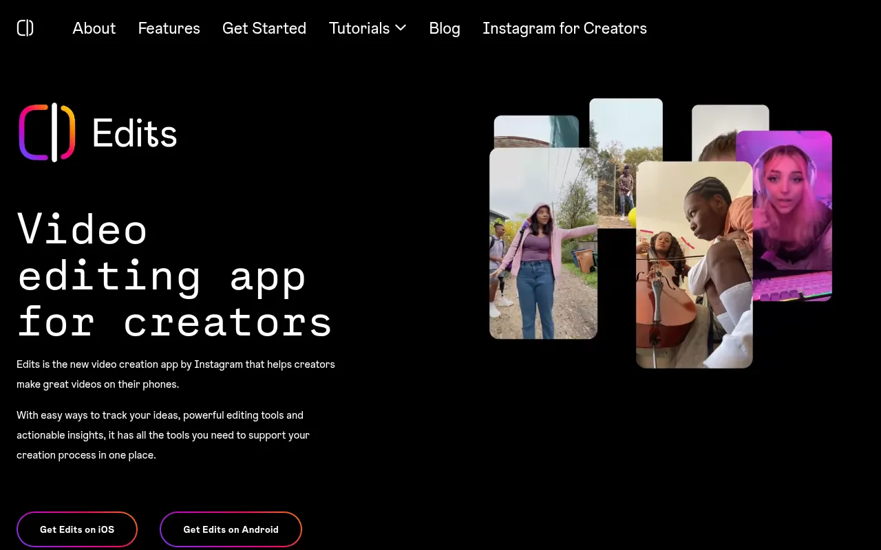 Edits by Instagram official page, a free CapCut alternative in India