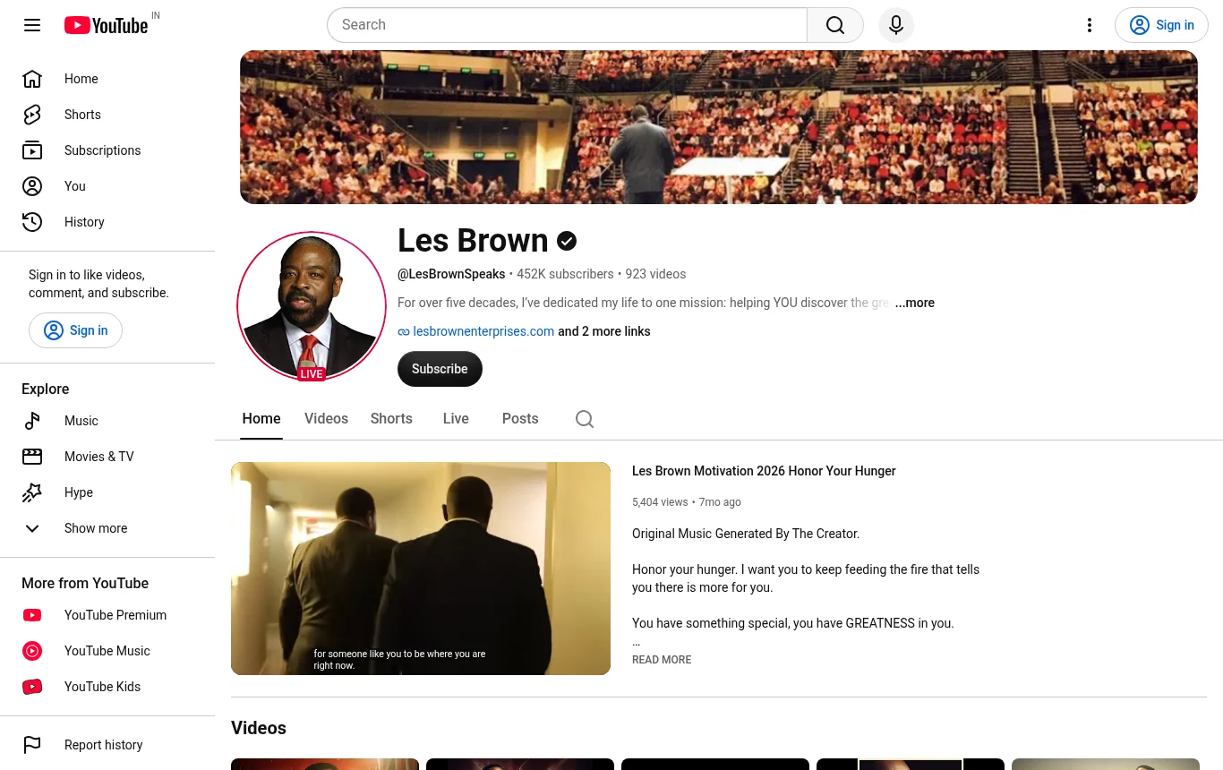 Les Brown Net Worth - official YouTube channel Les Brown Net Worth - official YouTube channel