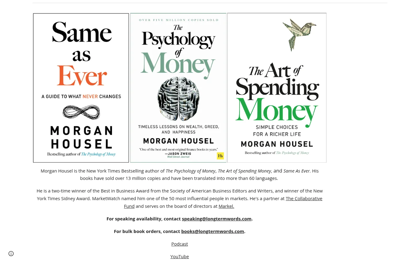 Morgan Housel Net Worth - official website Morgan Housel Net Worth - official website