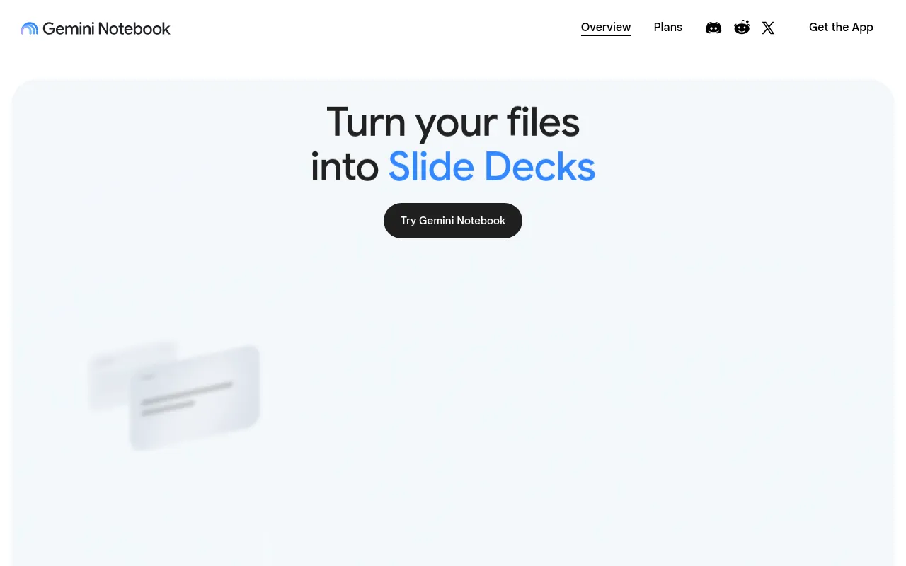 NotebookLM official website, a free AI app for students