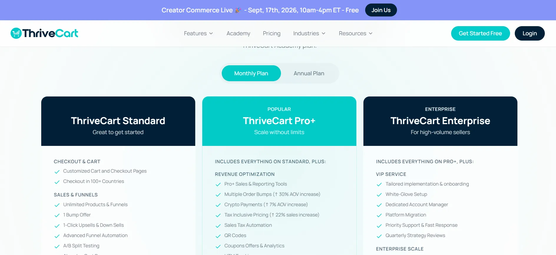 Thrivecart step 1