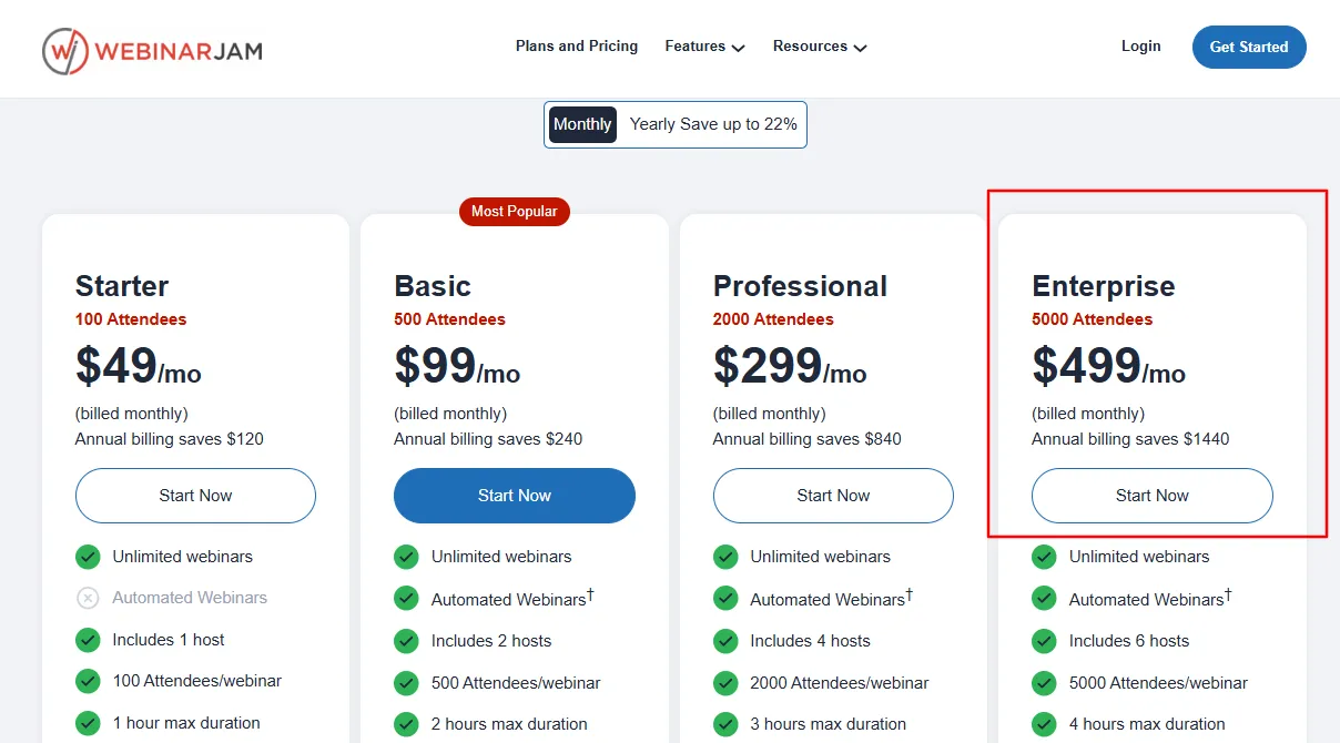 webinarjam enterprise pricing