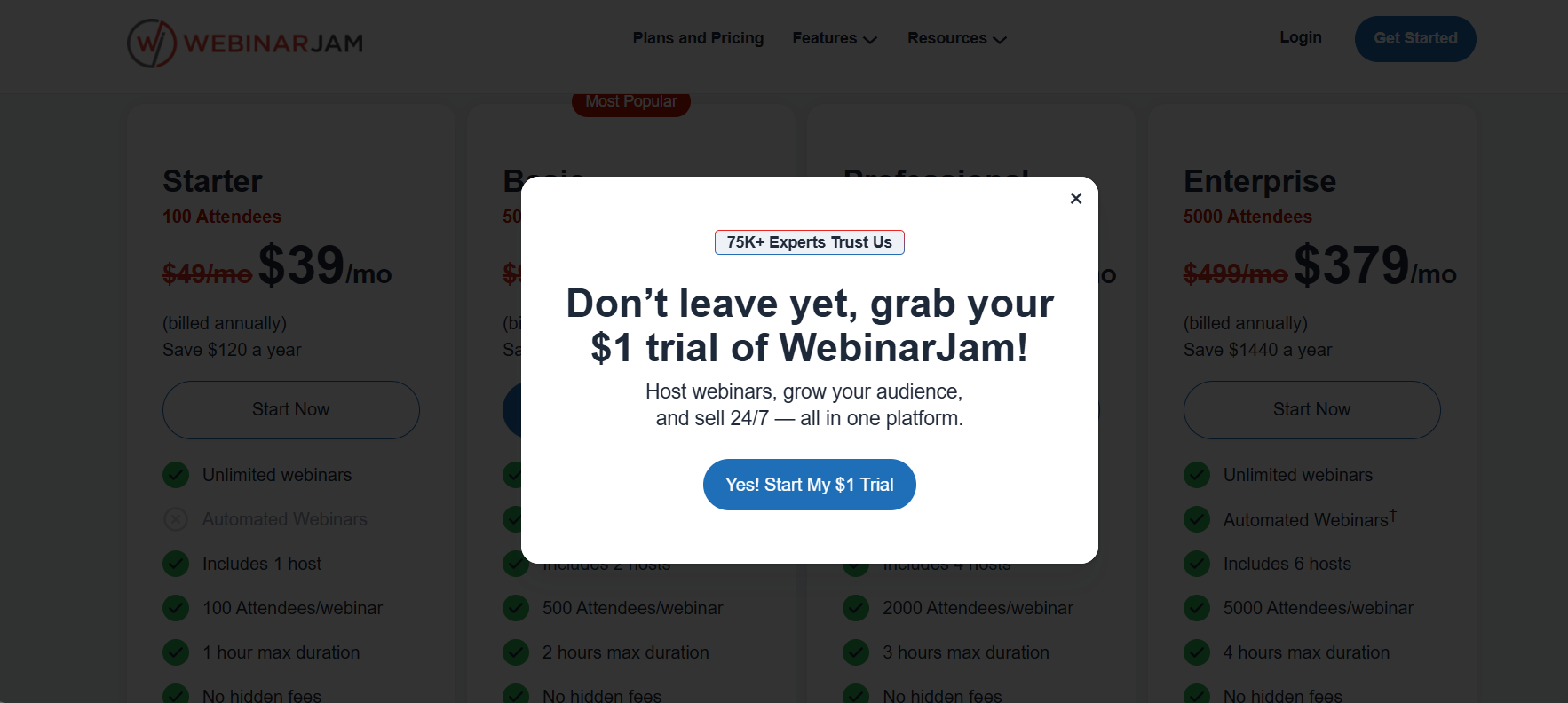 WebinarJam Trial